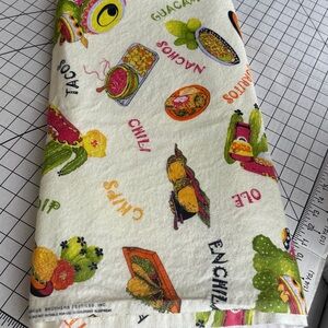 Marcus Brothers Mexican Food Fiesta Flannel – 2.75 Yards x 42” – Tacos, Nachos,